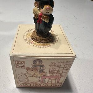 Vintage Wee Forest Folk Graduate Figurine on Box